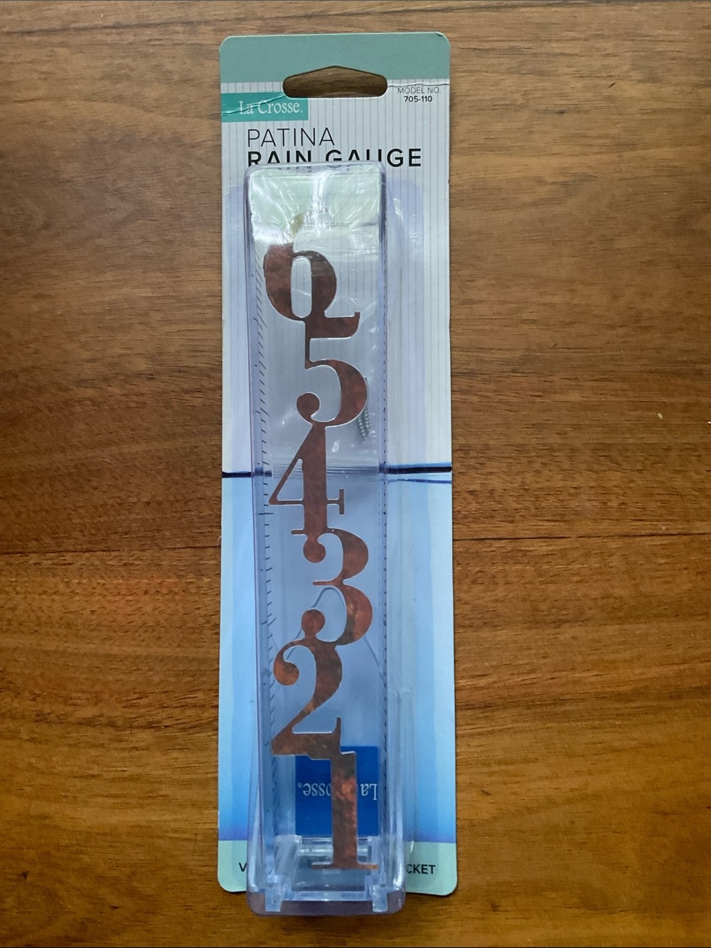 La Crosse copper patina Rain Gauge Mod Numbers Garden NEW IN BOX